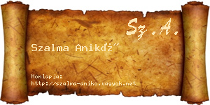 Szalma Anikó névjegykártya